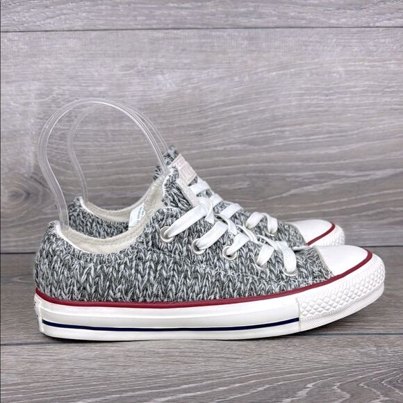 NWT Converse CT All-Star Women’s Sz 5 Winter Knit Gray Multi Low Top Sneakers - Picture 1 of 11